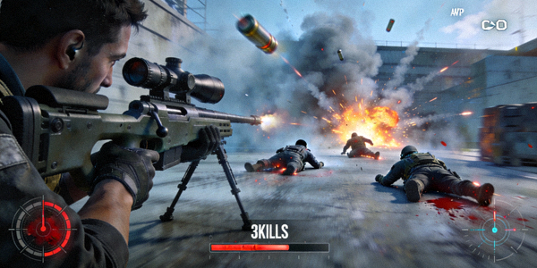 CS:GO比赛精彩瞬间截图，选手使用AWP完成三杀