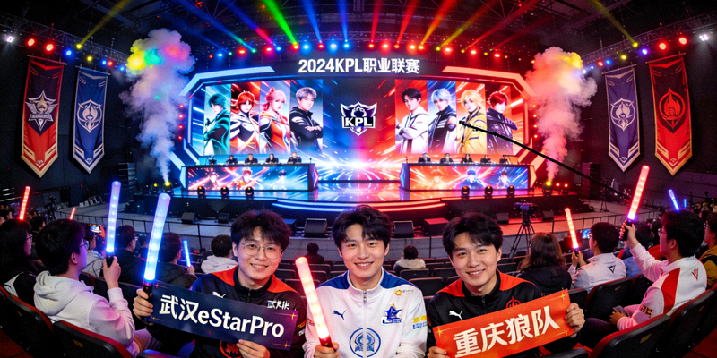 王者荣耀职业联赛KPL比赛现场舞台与观众